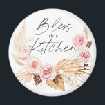 Boho waterverf Floral Pampas Grass koelkast Magneet<br><div class="desc">Boho waterverf Floral Pampas Grass Kitchen</div>