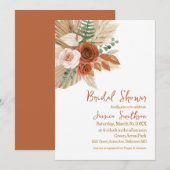 Boho Waterverf Floral Pompas Grass Vrijgezellenfee Kaart (Voorkant / Achterkant)