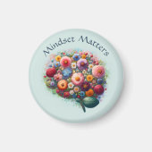 Boho Waterverf Floral Positive Mindset Quote Magneet (Voorkant)