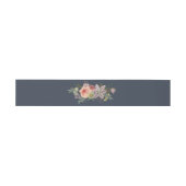 Boho Waterverf Floral Posy Belly Band Uitnodigingen Wikkel (Vlak)