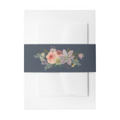 Boho Waterverf Floral Posy Belly Band Uitnodigingen Wikkel (Voorkant Voorbeeld)