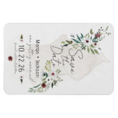 Boho Waterverf Floral Save the Date Magnets Magneet (Horizontaal)