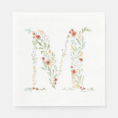 Boho Waterverf Floral Servet (Voorkant)