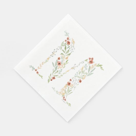 Boho Waterverf Floral Servet (Hoek)