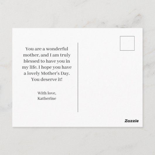 Boho Waterverf Floral Sister-in-law Moederdag Briefkaart (Achterkant)