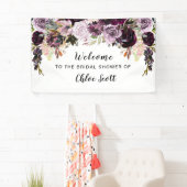 Boho Waterverf Floral Vrijgezellenfeest Welkom Spandoek (Insitu)
