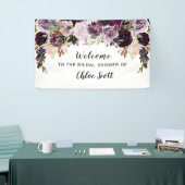 Boho Waterverf Floral Vrijgezellenfeest Welkom Spandoek (Beurs)