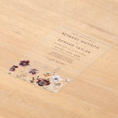 Boho Waterverf Floral Wedding Acryl Uitnodigingen (Laagn)