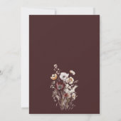 Boho Waterverf Floral Wedding Kaart (Achterkant)
