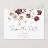 Boho Waterverf Floral Wedding Save the Date Briefkaart (Voorkant)