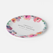 Boho Waterverf Floral Wreath Vrijgezellenfeest Papieren Bordje (Gekanteld)