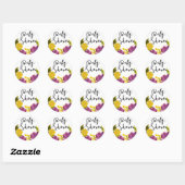 Boho Waterverf Flowers | Baby shower Sticker (Vel)