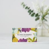 Boho Waterverf Flowers | Florence-Visitekaartje Visitekaartje (Staand voorkant)