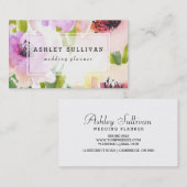 Boho Waterverf Flowers | Florence-Visitekaartje Visitekaartje (Voorkant / Achterkant)