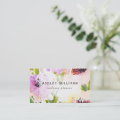 Boho Waterverf Flowers | Florence-Visitekaartje Visitekaartje (Staand voorkant)