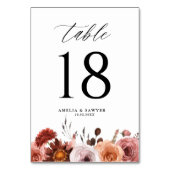 Boho Waterverf Flowers Garland Fall Wedding Kaart (Voorkant)