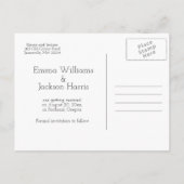 Boho Waterverf Flowers Save the Date Briefkaart (Achterkant)