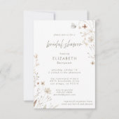 Boho Waterverf Flowers Vrijgezellenfeest Kaart (Voorkant)