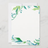 BOHO Waterverf Foliage Greenery Elegant Script Kaart (Achterkant)