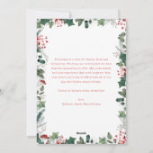 Boho Waterverf Foto Kerst Kaart (Achterkant)