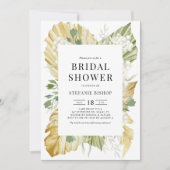 Boho Waterverf Gedroogd Palm Leaves Vrijgezellenfe Kaart (Voorkant)