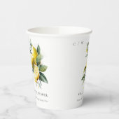 Boho Waterverf geel citroen tuin Vrijgezellenfeest Papieren Bekers (Links)