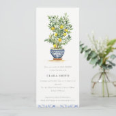 Boho Waterverf geel citroenboom Baby shower Kaart (Staand voorkant)