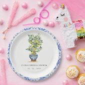 Boho Waterverf geel citroenboom Vrijgezellenfeest Papieren Bordje (Feest)