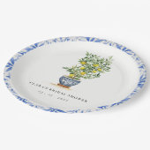 Boho Waterverf geel citroenboom Vrijgezellenfeest Papieren Bordje (Gekanteld)