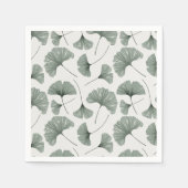 Boho Waterverf Ginkgo Pattern Servet (Voorkant)