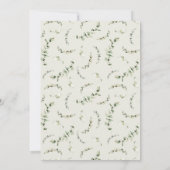 Boho Waterverf Green Dress Eucalyptus Baby shower Kaart (Achterkant)