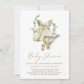Boho Waterverf Green Dress Greenery Baby shower Kaart (Voorkant)