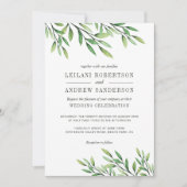 Boho Waterverf Greenery Elegant Classic Kaart (Voorkant)