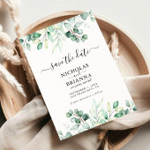 Boho Waterverf Greenery Eucalyptus Photo Arch Save The Date