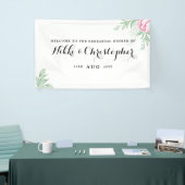 Boho Waterverf Greenery Rehearsal Dinner Spandoek (Beurs)