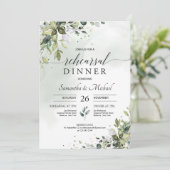 Boho waterverf groen gebladerte boho repetitie kaart (Staand voorkant)