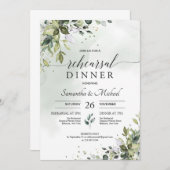 Boho waterverf groen gebladerte boho repetitie kaart (Voorkant / Achterkant)