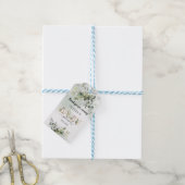 Boho waterverf groen gouden letters Baby shower Cadeaulabel (Met Touw)
