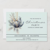 Boho waterverf groen Kerstbal Vakantie Kaart (Voorkant)