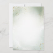 Boho Waterverf Groene Bloemige Glanzende Modern Save The Date (Achterkant)