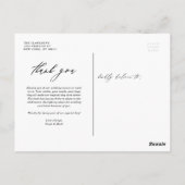 Boho Waterverf Groene Decor en Succulenten Bedankt Briefkaart (Achterkant)