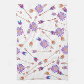 Boho Waterverf Hand Painted Flower and Arrows Theedoek (Verticaal)