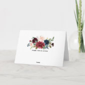 Boho Waterverf Herbst Bloemenslingers Bedankkaart (Achterkant)