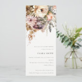 Boho Waterverf Herfst Bloemen Bunch Baby shower Kaart (Staand voorkant)