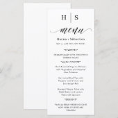 Boho Waterverf Herfst Bloemen Menu (Voorkant / Achterkant)