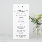 Boho Waterverf Herfst Bloemen Menu (Staand voorkant)