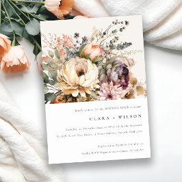 Boho Waterverf herfst bloemenbos 's morgens na Kaart