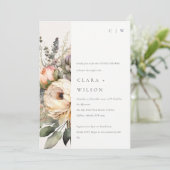 Boho Waterverf herfst bloemenbundel stelletjes dou Kaart (Staand voorkant)