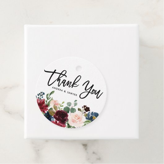 Boho Waterverf Herfst Bloemenguirlande Dank je wel Bedankjes Labels (In situ)