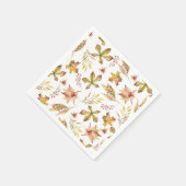 Boho Waterverf Herfst Botanisch Patroon Feest Servet (Hoek)